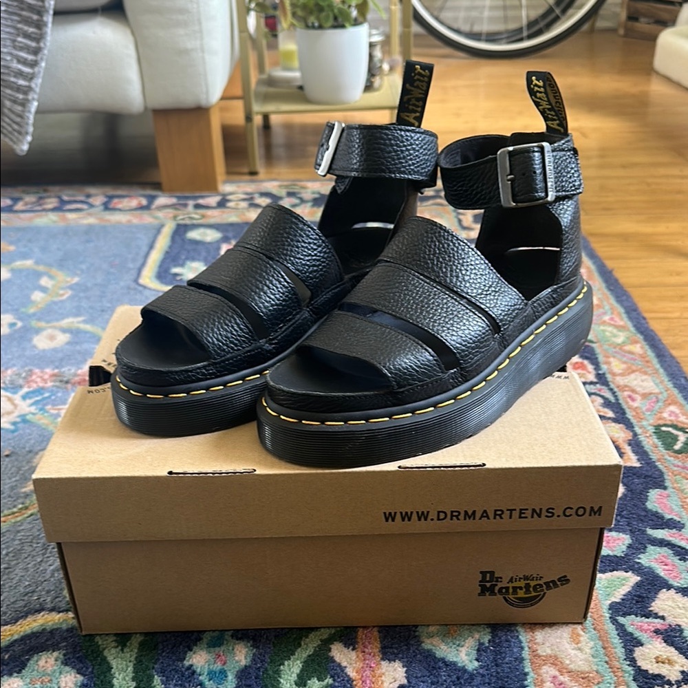 Dr. Martens CLARISSA II WOMEN'S LEATHER PLATFORM SANDALS